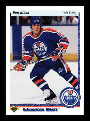 Petr Klima 1990-91 Upper Deck Hockey NHL #282b Edmonton Oilers - Image 1 of 2