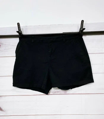 Lane Bryant Womens Shorts Size 16 Black Flat Front High Rise Pockets - Изображение 1 из 4