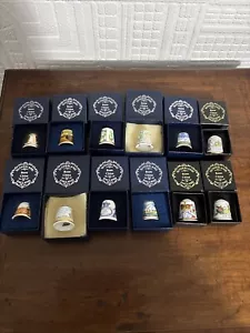 Collection Of 12 Interesting Boxed Sutherland Thimbles - Mainly Commemorative - Picture 1 of 10