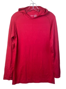 Zyia Active Red Performance Long Sleeve Pullover Hoodie Men's Size S 100% Nylon - Picture 1 of 7