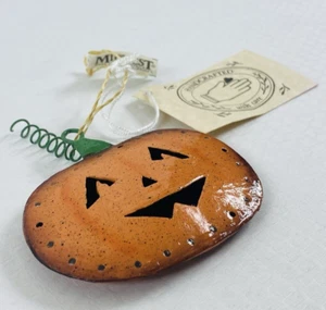 Midwest Of Cannon Falls Halloween Metal Ornament w/tag Pumpkin Jack O Lantern - Picture 1 of 8