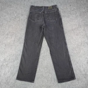 Vintage Harley Davidson Jeans Mens 34x30 Black Denim Grunge Riding Made in USA - Picture 1 of 16