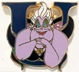 U for Ursula Initial Letter Series Lucky Draw Little Mermaid Japan Disney Pin B0 - Picture 1 of 1