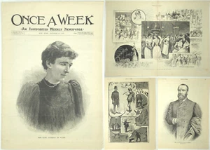 1891 San Luis Profeta Velado Grabado Una Velado Periódico Elsie de Wolfe - Imagen 1 de 7