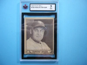 1940 PLAY BALL GUM INC. MLB BASEBALL CARD #159 PANCHO SANCHEZ ROOKIE KSA 5 EX GL - Picture 1 of 2