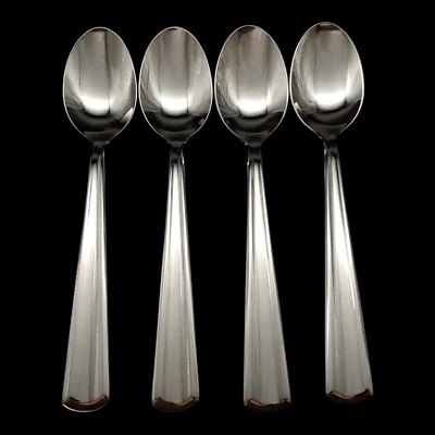 4 Gourmet Settings Chute River Dinner Soup Spoons - 8 3/8" Stainless Steel - Изображение 1 из 4