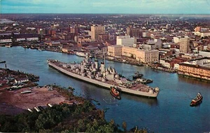USS North Carolina Boat Battleship Transportation Postcard Wilmington - Bild 1 von 2