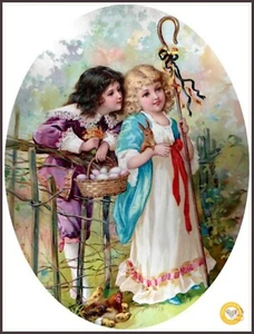 Happy Victorian Easter 637 Chart Counted Cross Stitch Pattern DMC - Picture 1 of 5