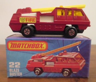 Matchbox Superfast MB 22 BLAZE BUSTER. Dark red. Type 'K' box - Image 1 of 4