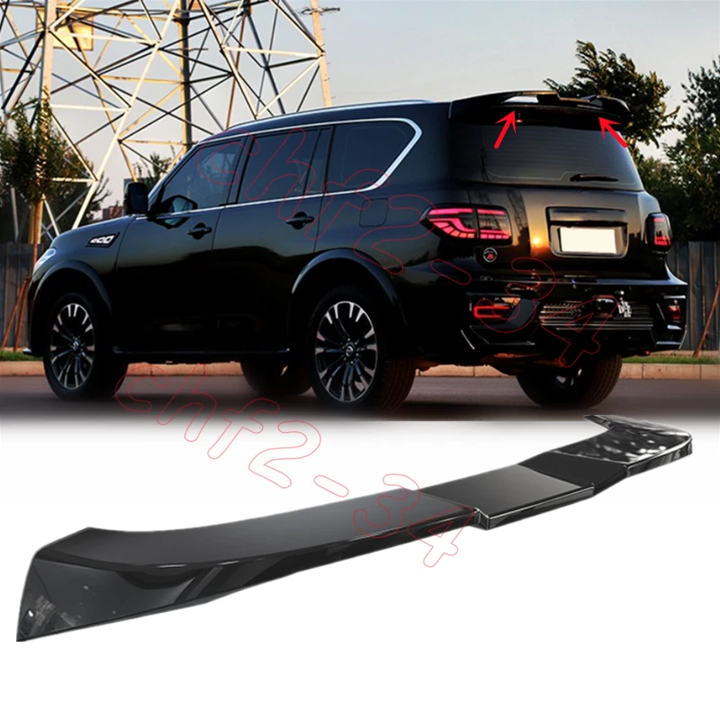 Alerón de techo trasero negro brillante para Infiniti QX56 QX80 2010-23 Foto 1 de 4