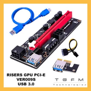 6 x Adattatore GPU Risers PCI-E extender Ver009S 1x aa 16x USB 3.0 - Imagen 1 de 3