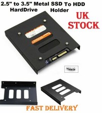 2.5 to 3.5 Inch SSD HDD Metal Hard Drive Mount Bracket Adapter Black Holder UK