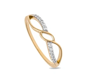 0.078 Ct Round Lab Grown Diamond Engagement Ring 10K Gold VVS1-D-Excellent Cut - Picture 1 of 6