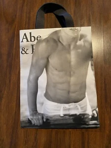 Abercrombie Fitch Muscle Guy GIFT Shopping BAG 12” X 9” Bruce Weber Photo RARE ! - Picture 1 of 2