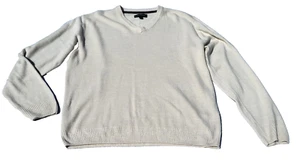 Tricots St Raphael Sweater Men's XL Ivory Acrylic Quiet Luxury Eclectic Grandpa - Picture 1 of 10