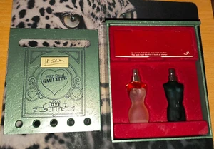 JEAN PAUL GAULTIER GREEN LOVE "MAILBOX" W/ STAMPS & DUO MINIATURES LE MALE + WM - Picture 1 of 15