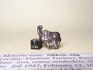 meteorite Sikhote-Alin, Russia, complete regmaglypted individual 11,3 g