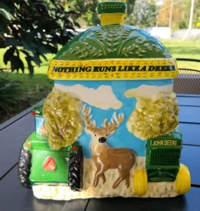 Barattolo biscotti vintage John Deer "NIENTE FUNZIONA COME UN CERVO" 11 x 9 pollici - Foto 1 di 12