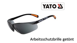 Arbeitsschutzbrille getönt Schutzbrille Brille dunkel Sonnenbrille gekrümmt YATO
