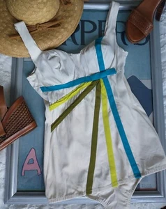 MAIDENFORM vintage 1950's ivory one piece swimsuit - zipper - Size Small 32B  - Picture 1 of 16