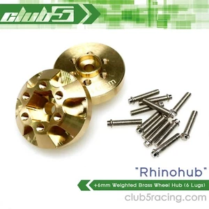 "Rhinohub" +6 mm Weighted Brass Wheel Hub for Vanquish Wheel SLW475 (6 Lugs,V2) - Picture 1 of 6