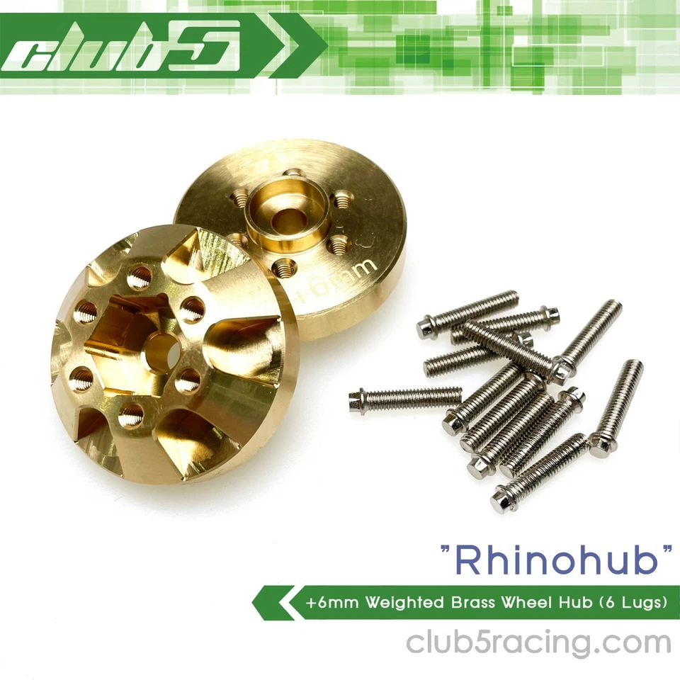 "Rhinohub" +6 mm Weighted Brass Wheel Hub for Vanquish Wheel SLW475 (6 Lugs,V2) - Image 1 of 4