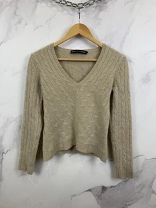 Suéter Ralph Lauren Etiqueta Negra Tejido con Cable Cuello en V Cachemira - Imagen 1 de 9