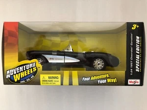 Maisto Adventure Wheels Special Edition 1957 Chevrolet Corvette 1:24 schwarz *RAR - Bild 1 von 12