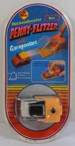 BAUER VTG 80's W. GERMANY PENNY FLITZER CABRIO CAR w/ GARAGE MOSC SEALED G - Picture 1 of 11