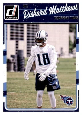 2016 Donruss Rishard Matthews NFL Base Card PWE Set Break Titans #282 - Image 1 of 2