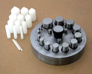 Quality Premium Disc Cutter 14 Sizes 1/8th - 1 Inch With Centering Dies - Picture 1 of 3