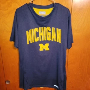MICHIGAN WOLVERINES Section 101 by Majestic Size LARGE Shirt Fusion Fit NCAA - Picture 1 of 5