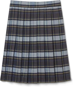 Juniors Blue / Gold Plaid Pleated Skirt SV9002JL-G1  French Toast Uniform Size 9 - Picture 1 of 1