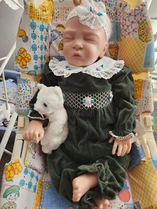 REALISTIC REBORN BABY DOLL "SWEET PEA ASLEEP" (LAURA LEE EAGLES ) - Picture 1 of 14