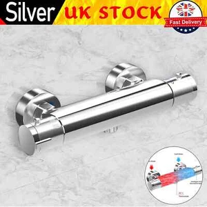 Twin Outlet Thermostatic Shower Bar Mixer Valve Taps Chrome Bathroom Exposed Bar - Picture 1 of 11