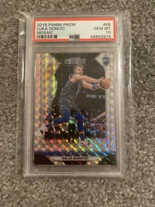 2018-19 Panini Prizm Mosaic #68 Luka Doncic Dallas Mavericks RC Rookie PSA 10 - Picture 1 of 2