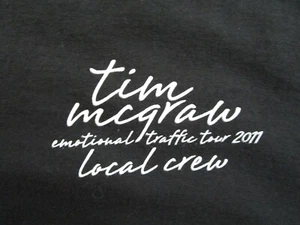 TIM MCGRAW – EMOTIONAL TRAFFIC TOUR 2011 -LOCAL CREW T-SHIRT –SIZE L - Picture 1 of 4