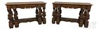 58806EC/07EC: Pair Antique Charles X Finely Inlaid Marble Top Console Tables