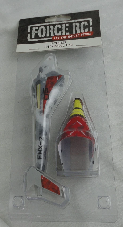 Force RC FHX Helicopter Canopy Red FCE2127 MBCX - Image 1 of 1