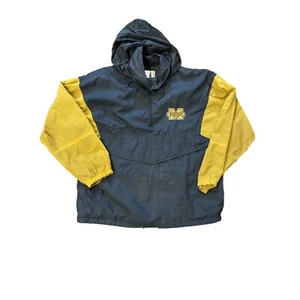 Vintage seltene große Michigan Wolverines Windbreaker Pufferjacke Konkurrent - Bild 1 von 4