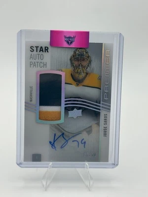2023-24 Upper Deck Premier Star Auto 3 Color Patch #AV-JS Juuse Saros /29 - Image 1 of 2