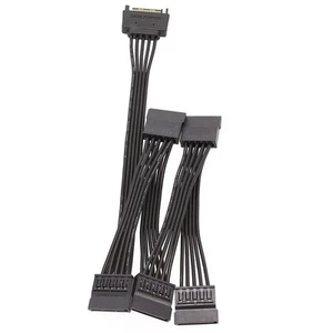 Power SATA 15Pin SATA HDD Power Cable HDD Expansion Cable - Afbeelding 1 van 12