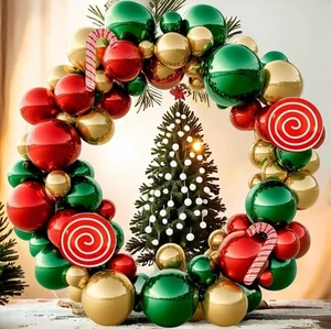 Kit arco ghirlanda palloncini natalizi - Foto 1 di 5