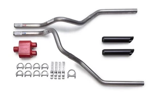 1996-1999  GMC Sierra Dual Exhaust Kit Cherry Bomb Extreme Black Tips - Picture 1 of 4