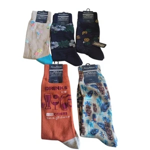 🌴 Tommy Bahama Men’s Socks Lot of 5 Pairs New Multicolor Fun - Picture 1 of 5