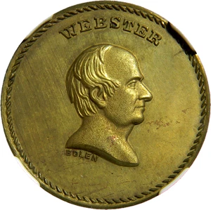 Medalla Daniel Webster The Able Defender de J.A. Bolen NGC MS 64 (42-19) - Imagen 1 de 4
