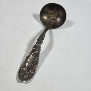 Antiker Oxford Silver Plate Co. Floral Schöpfkelle Löffel 7 Zoll Jugendstil Design - Bild 1 von 8