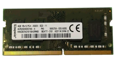 kINGSTON 4GB RAM (1x4GB) DDR4 PC4 2666 MHz Laptop SODIMM Memory - Image 1 of 2