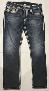 True Religion Herren Jeans blau Seilnaht 34 Straight Fit - Bild 1 von 10