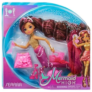 Meerjungfrau High Searra Puppe mit extra langen braunen Haaren, abnehmbarem Schwanz & Kleidung - Bild 1 von 3